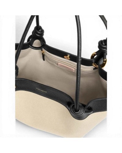Coccinelle Finn Handbag Women Natural Canvas and