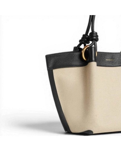 Coccinelle Finn Handbag Women Natural Canvas and