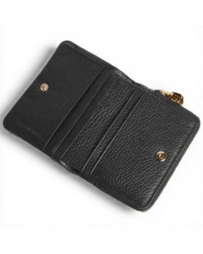 Coccinelle Wallet Women Black Grained Leather | PoppinsBags