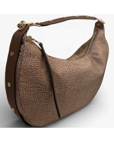 Bolso Hobo M. BORBONESE Beige/Marrón | PoppinsBags