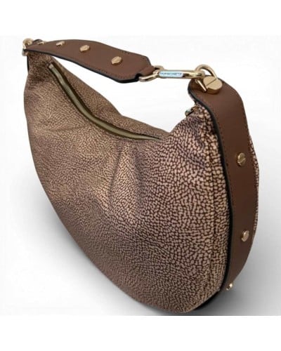 Bolso Hobo M. BORBONESE Beige/Marrón | PoppinsBags