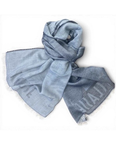 Alviero Martini 1 Classe Bufanda Doppio Filetto Mujer Azul