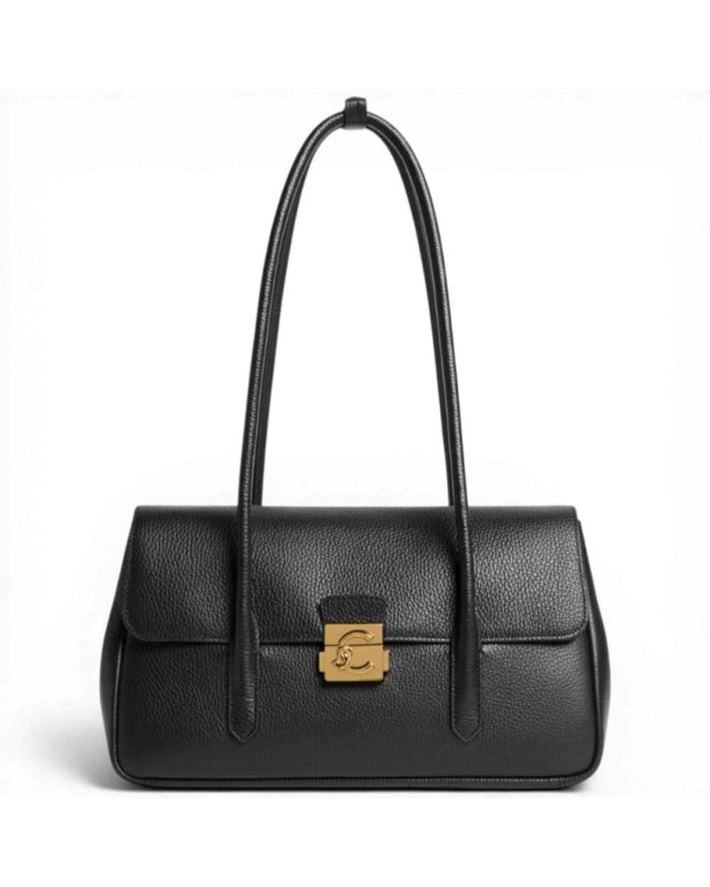 Coccinelle Borsa a spalla C-Me Lock Large Donna Noir in