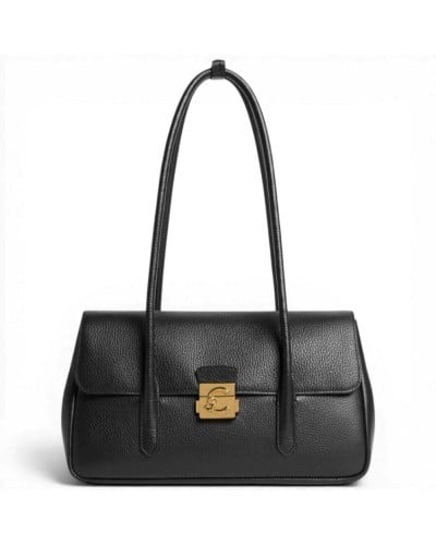 Coccinelle Borsa a spalla C-Me Lock Large Donna Noir in
