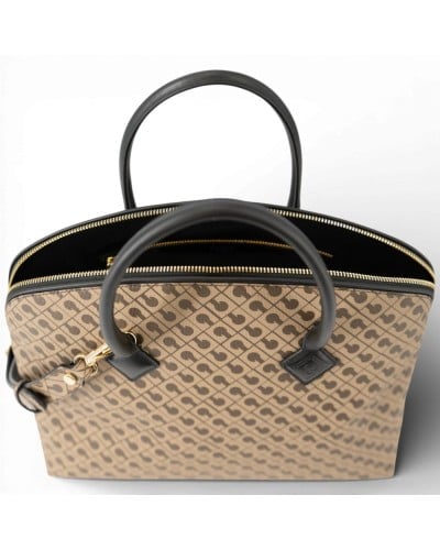 Gherardini Millerighe Große Bowling-Tasche Damen Moka aus
