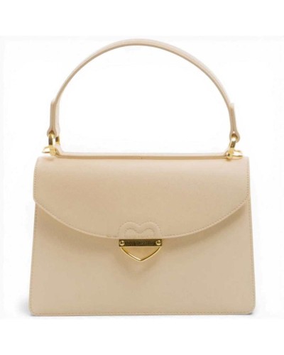 Love Moschino Logo Zip Henkeltasche Damen Elfenbein aus