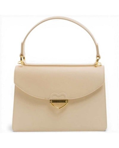 Love Moschino Logo Zip Henkeltasche Damen Elfenbein aus
