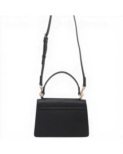 Love Moschino Bolso de mano Logo Zip Mujer Negro en Piel