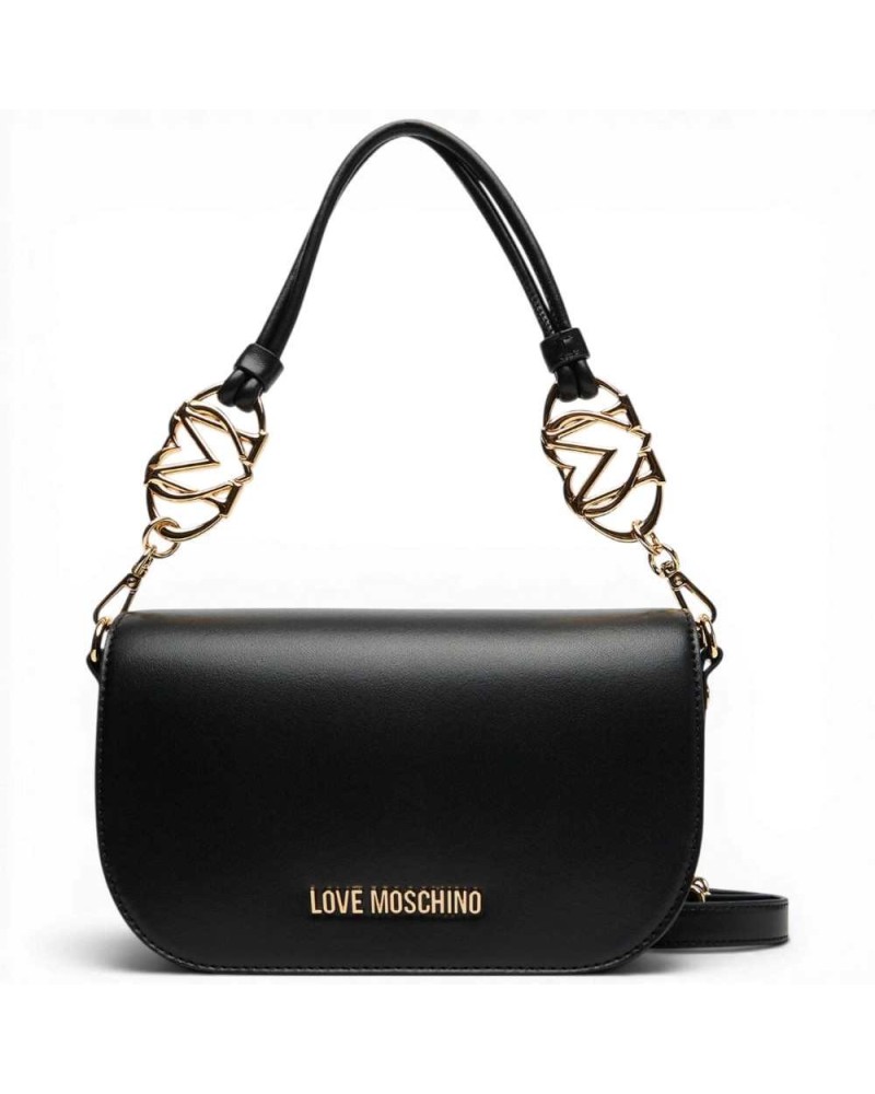 Love Moschino Logo Pearl Schultertasche Damen Schwarz aus