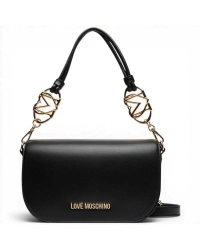 Love Moschino Logo Pearl Schultertasche Damen Schwarz aus