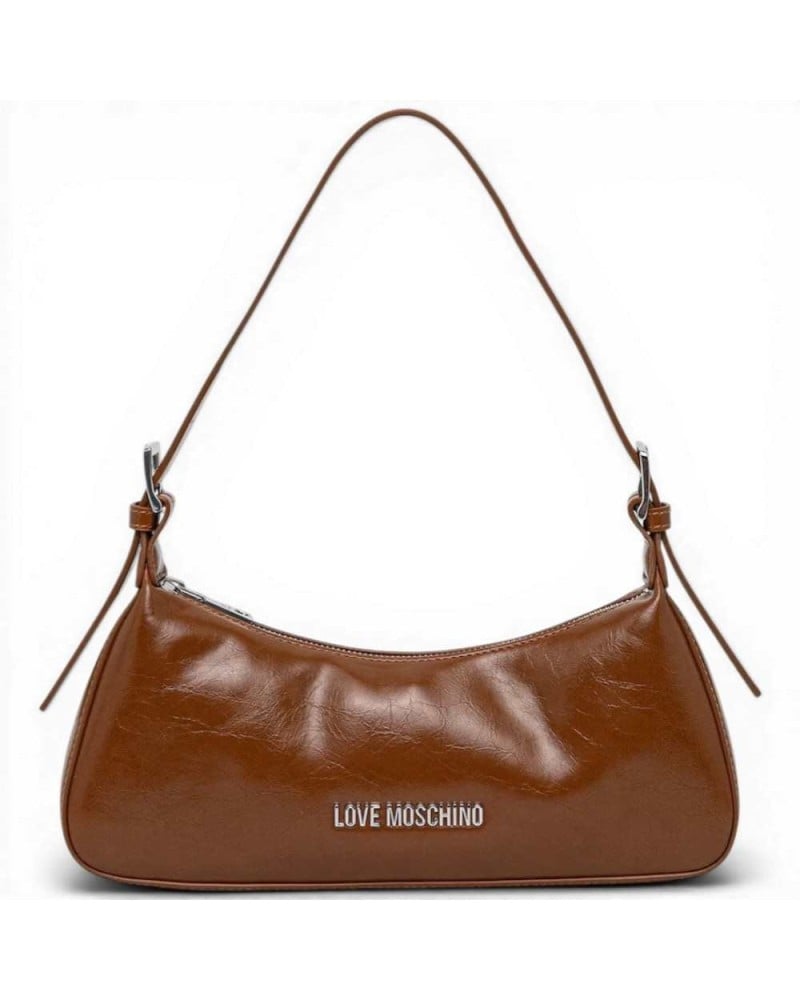 Love Moschino Logo Silver Hobo-Tasche Damen Cuoio aus