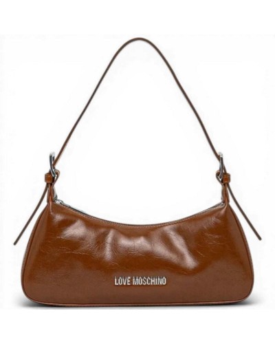Love Moschino Logo Silver Hobo-Tasche Damen Cuoio aus