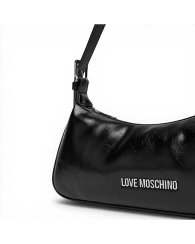 Love Moschino Borsa hobo Logo Silver Donna Nero in