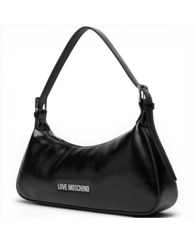 Love Moschino Borsa hobo Logo Silver Donna Nero in