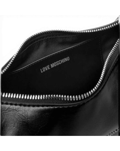 Love Moschino Borsa hobo Logo Silver Donna Nero in