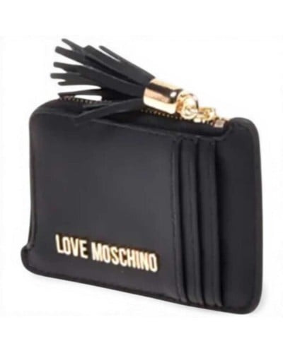 Love Moschino Tarjetero Grs Mujer Negro en Piel