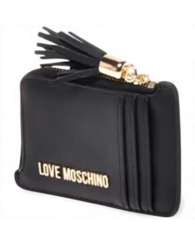 Love Moschino Tarjetero Grs Mujer Negro en Piel