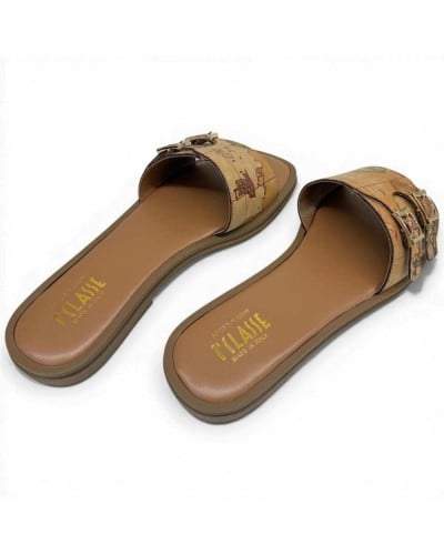 Alviero Martini 1 Classe Geo Classic Slippers Damen Natur
