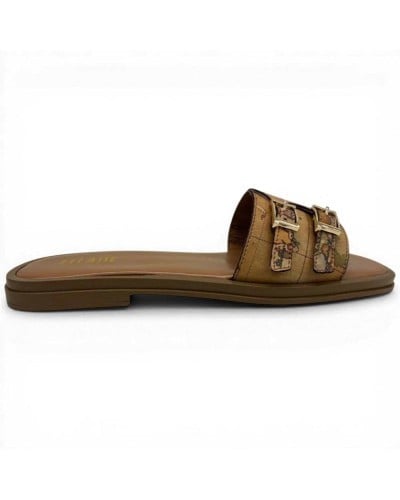 Alviero Martini 1 Classe Geo Classic Slippers Damen Natur