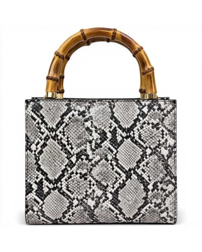 Just cavalli Bamboo Handtasche Damen Weiß/Schwarz aus