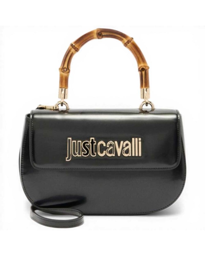 Just cavalli Bolso de hombro Bamboo Mujer Negro en Piel