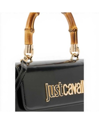 Just cavalli Bolso de hombro Bamboo Mujer Negro en Piel