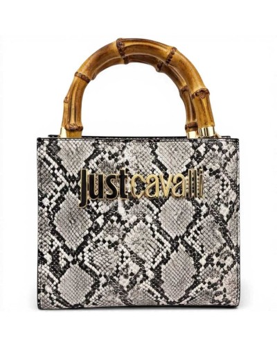 Just cavalli Bamboo Handtasche Damen Weiß/Schwarz aus