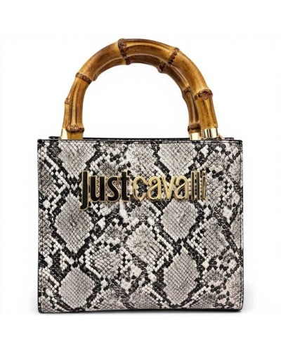 Just cavalli Bamboo Handtasche Damen Weiß/Schwarz aus