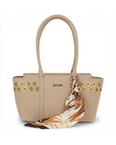 Just cavalli Borsa Tote Foulard Eyelets Donna Naturale in
