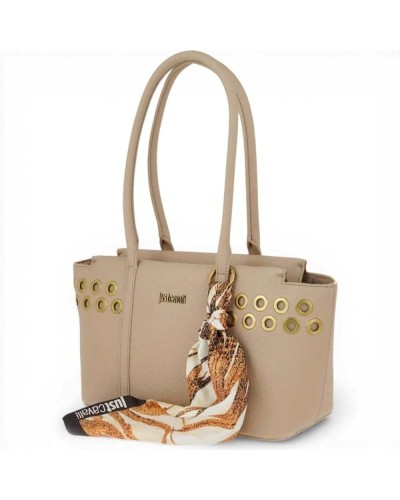 Just cavalli Borsa Tote Foulard Eyelets Donna Naturale in