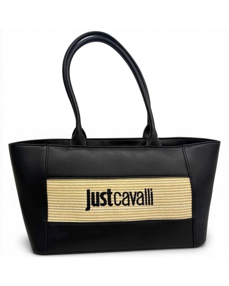 Just cavalli JC Block Straw Handtasche Damen Schwarz aus