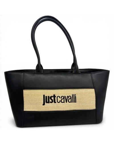 Just cavalli JC Block Straw Handtasche Damen Schwarz aus