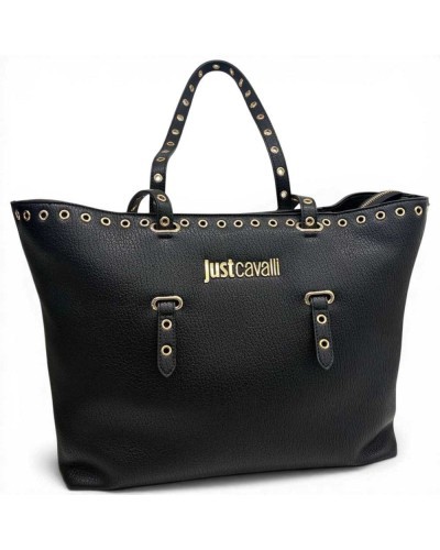 Just cavalli JC Mini Eyelets Shopping Bag Damen Schwarz aus