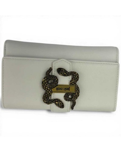Just cavalli Iconic Snakes Wallet Women White Faux