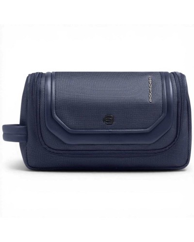 Piquadro S143 Kulturbeutel Unisex Blau aus Leder und