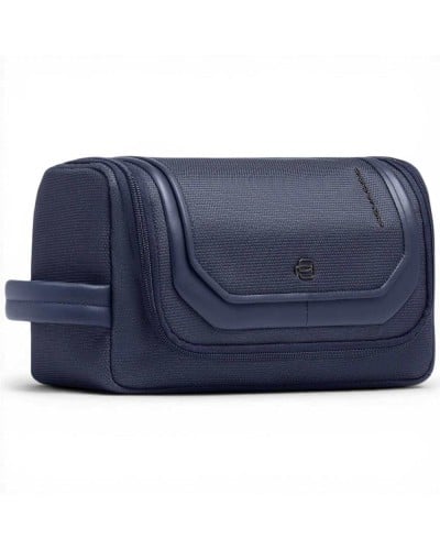 Piquadro S143 Kulturbeutel Unisex Blau aus Leder und