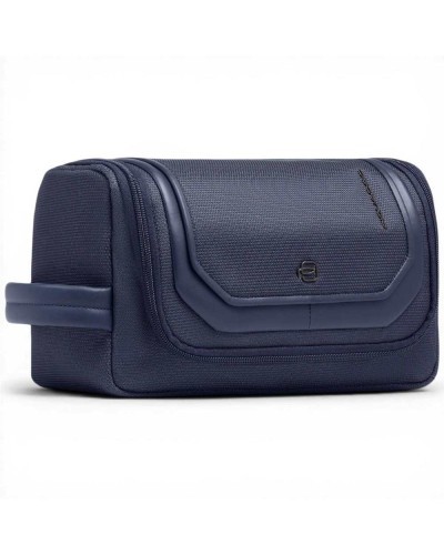 Piquadro S143 Kulturbeutel Unisex Blau aus Leder und