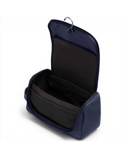 Piquadro S143 Kulturbeutel Unisex Blau aus Leder und