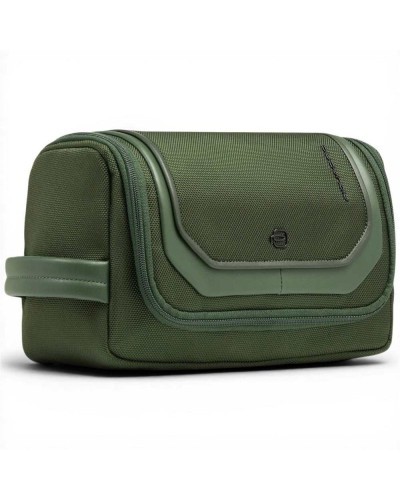 Piquadro S143 Kulturbeutel Unisex Grün aus Leder und