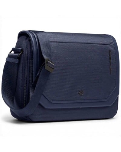 Piquadro S143 Messenger-Tasche Unisex Blau aus Leder und
