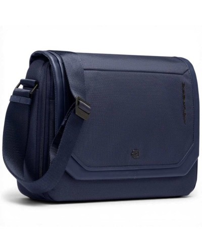 Piquadro S143 Messenger-Tasche Unisex Blau aus Leder und