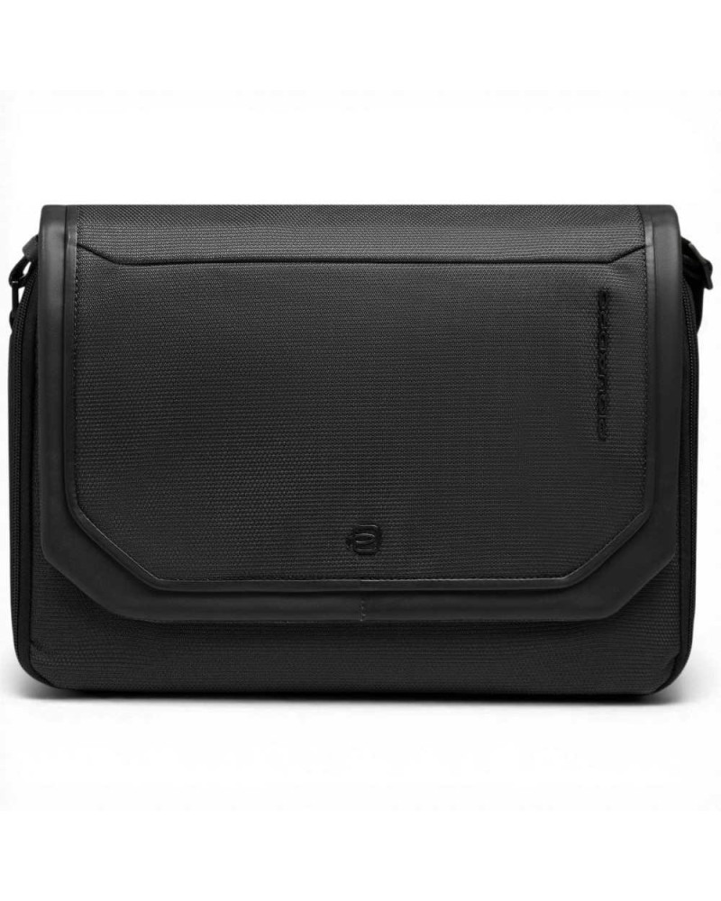Piquadro S143 Messenger-Tasche Unisex Schwarz aus Leder und