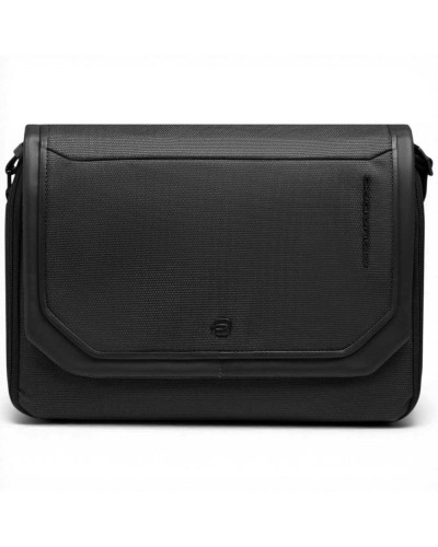 Piquadro S143 Messenger-Tasche Unisex Schwarz aus Leder und