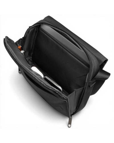 Piquadro S143 Messenger-Tasche Unisex Schwarz aus Leder und