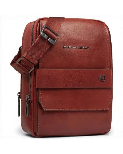 Piquadro Bandolera S141 Hombre Cuoio en Piel con Porta iPad