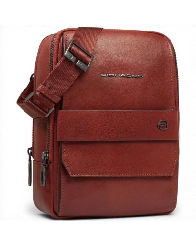 Piquadro Bandolera S141 Hombre Cuoio en Piel con Porta iPad