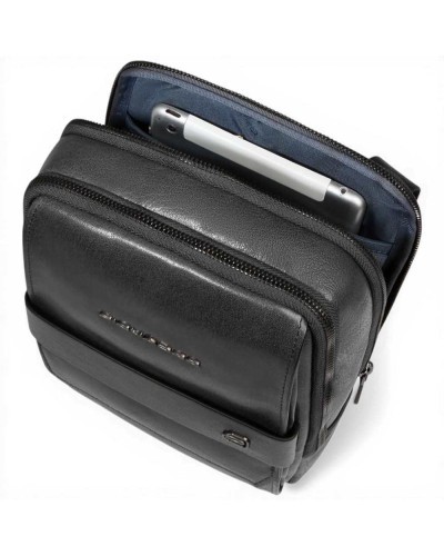 Piquadro Borsello S141 Uomo Nero in Pelle con Porta iPad