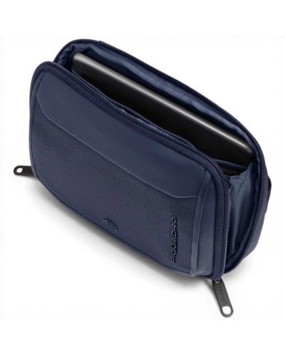 Piquadro S143 Umhängetasche Unisex Blau aus Leder und