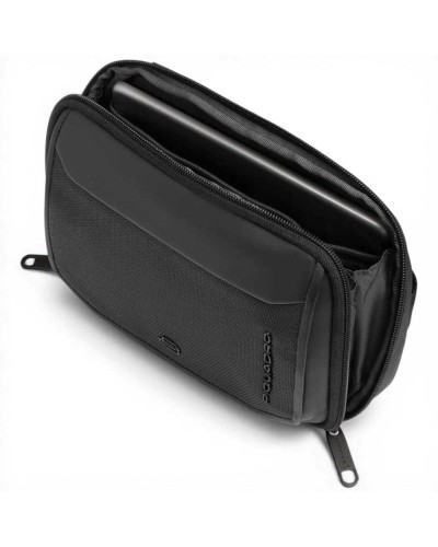 Piquadro Borsello S143 Unisex Nero in Pelle e Tessuto