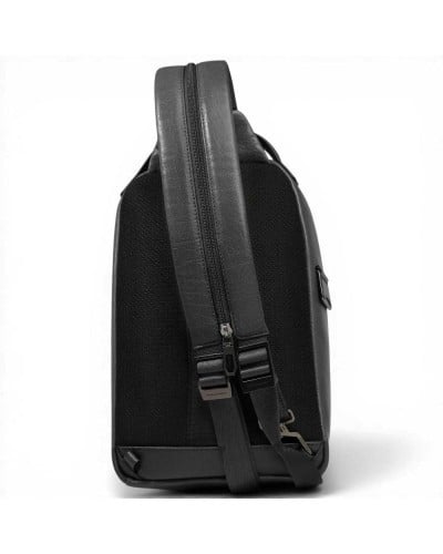 Piquadro S141 Monospalla-Rucksack Herren Schwarz aus Leder